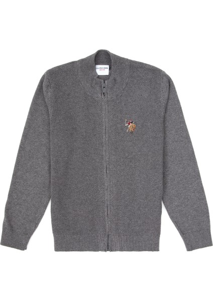 Erkek Çocuk Gri Melanj Hırka (Triko) 50311625-VR086