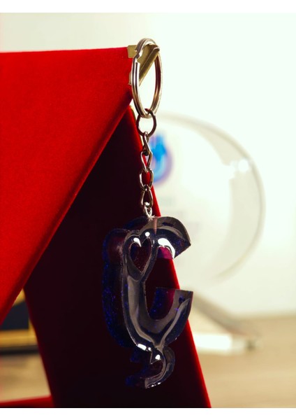 Kalp Desenli Harfli Anahtarlık El Yapımı Epoksi Anahtarlık Hediyelik Ürün Harf Anahtarlık Kişiye Özel Anahtarlık modelleri