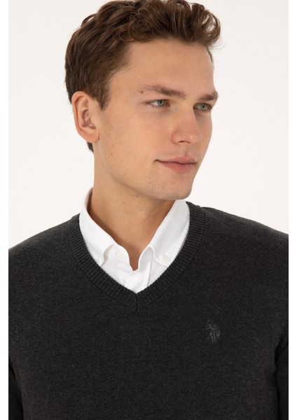 Erkek Antrasit Melanj Kazak /triko 50313662-VR081 fiyatları