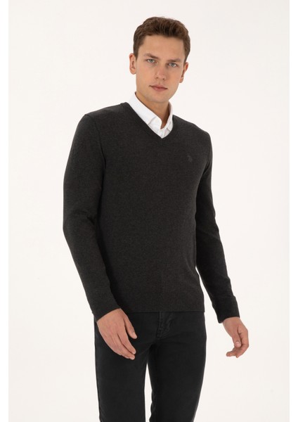 Erkek Antrasit Melanj Kazak /triko 50313662-VR081 modelleri