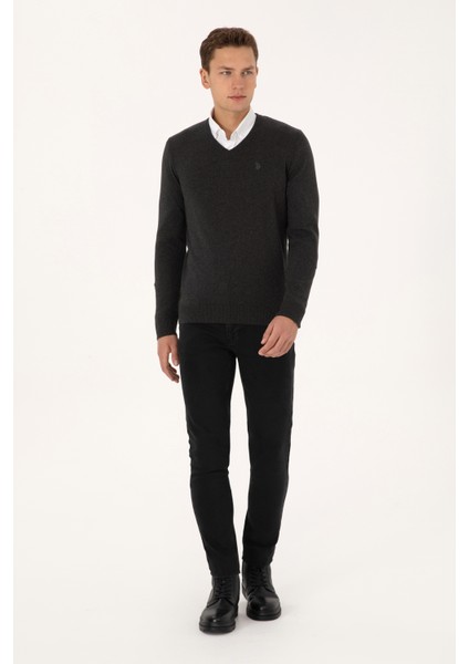 Erkek Antrasit Melanj Kazak /triko 50313662-VR081 fırsatları