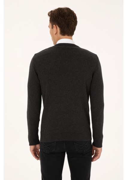 Erkek Antrasit Melanj Kazak /triko 50313662-VR081 indirimleri