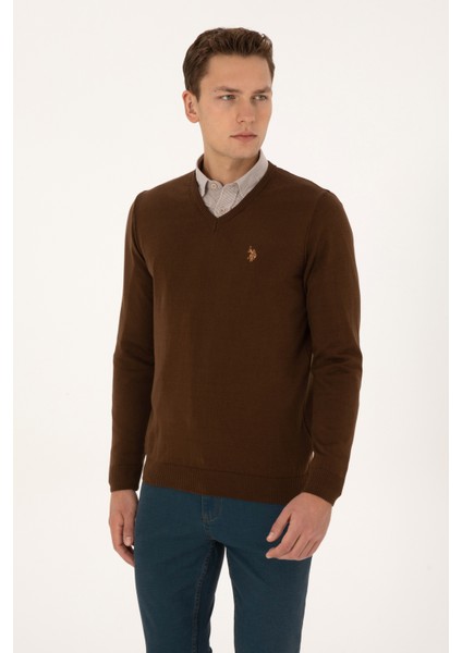 Erkek Kahverengi Kazak /triko 50313662-VR029 modelleri