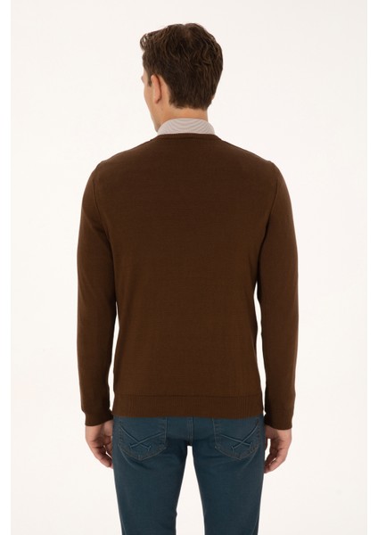 Erkek Kahverengi Kazak /triko 50313662-VR029 indirimleri