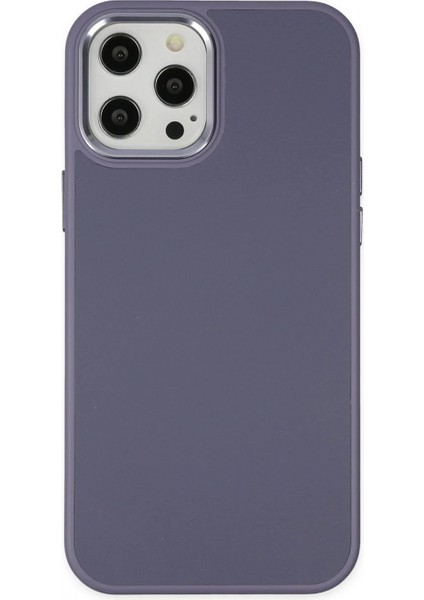 Ieg iPhone 12 Pro Max Kılıf Asya Deri Silikon - Mor