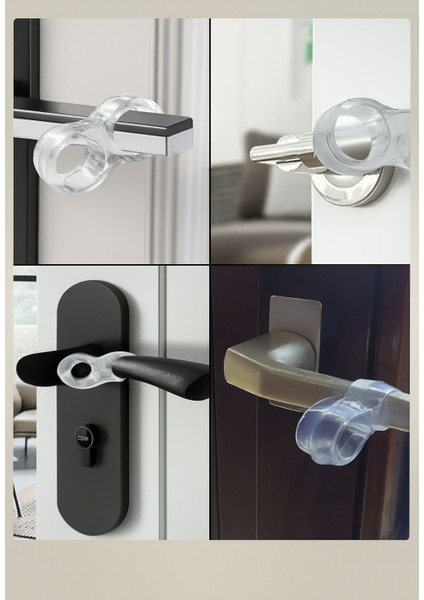 Silikon Kapı Stoperi, Duvar Koruma Aparatı, Çarpma Önleyici Şeffaf Kaplı Kolu Stoperi 10 Adet fırsatları