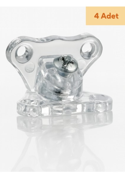 Şeffaf Plastik Kelebek Köşe Çektirme Bağlantı Elemanı, Köşe Birleştirme, Kırılmaz T Bağlantı 4 Adet
