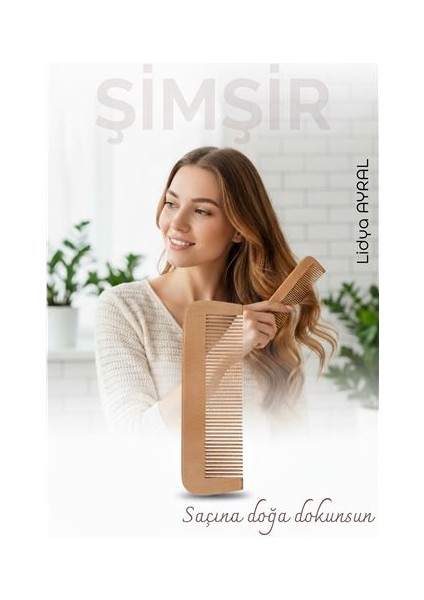 Doğal Şimşir Ahşap Tarak – 16 cm, Anti-statik, Kepek Karşıtı ve El Yapımı