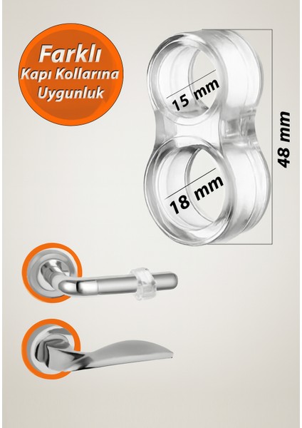 Silikon Kapı Stoperi, Duvar Koruma Aparatı, Çarpma Önleyici Şeffaf Kaplı Kolu Stoperi 24 Adet fiyatları