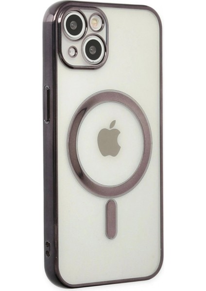 Ieg iPhone 14 Plus Kılıf Magneticsafe Lazer Silikon - Siyah