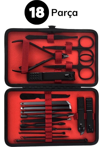 18 Parça Çanta Tipi Manikür Pedikür Tırnak Bakım Seti ( Lisinya ) indirimleri