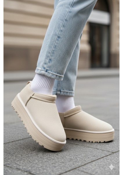 Mitay Premium Bej Süet Kadın Bot indirimleri