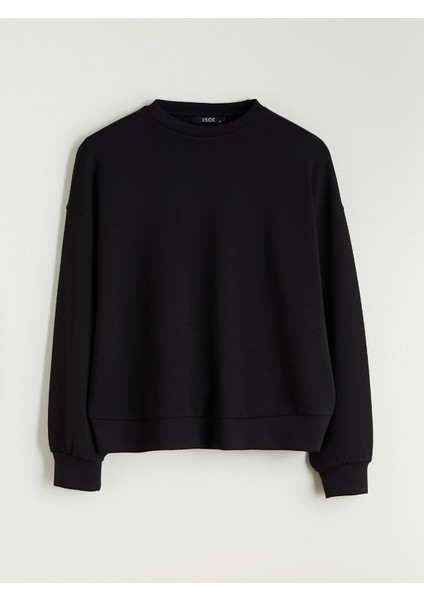 Yeni Sezon Bisiklet Yaka Oversize Kadın Kalın Sweatshirt indirimleri