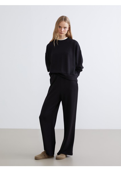 Yeni Sezon Bisiklet Yaka Oversize Kadın Kalın Sweatshirt fiyatları