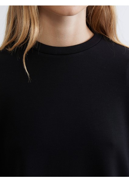 Yeni Sezon Bisiklet Yaka Oversize Kadın Kalın Sweatshirt modelleri