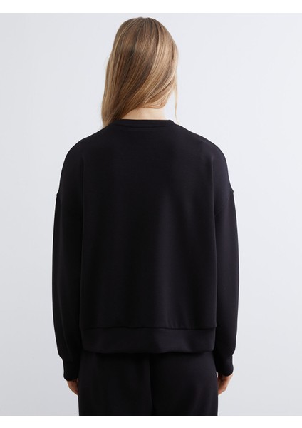 Yeni Sezon Bisiklet Yaka Oversize Kadın Kalın Sweatshirt fırsatları