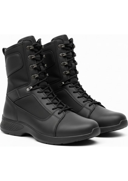 Verton Bağcıklı Günlük Erkek Outdoor Askeri Postal Bot Siyah indirimleri