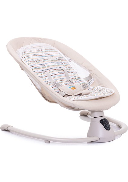 Cloud Otomatik Salıncak, Elektrikli Sallanma, USB & Uzaktan Kumandalı, Katlanabilir, 0–9 Kg, Açık Bej