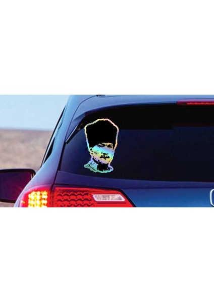 Hologramlı Janjanlı Atatürk Silüet Sticker - Araba Oto Motosiklet Karavan Sticker 03006 fiyatları