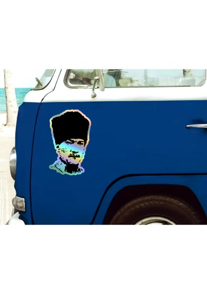 Hologramlı Janjanlı Atatürk Silüet Sticker - Araba Oto Motosiklet Karavan Sticker 03006 fırsatları