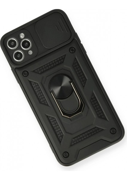 Ieg iPhone 11 Pro Max Kılıf Pars Lens Yüzüklü Silikon - Siyah modelleri