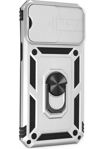 Ieg iPhone 14 Pro Max Kılıf Pars Lens Yüzüklü Silikon - Gümüş fiyatları