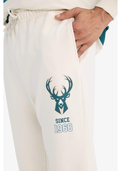 Fit NBA Milwaukee Bucks Standart Fit Cepli Esnek Bantlı Paça Jogger Eşofman Altı fırsatları