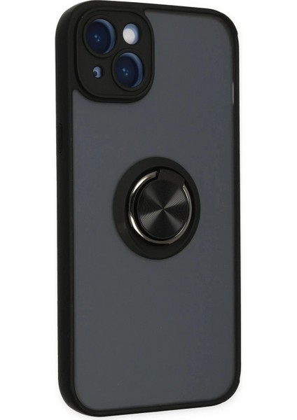 Ieg iPhone 14 Kılıf Montreal Yüzüklü Silikon Kapak - Siyah fiyatları