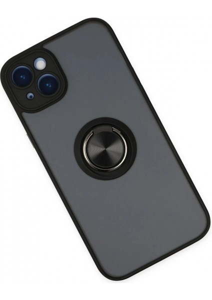 Ieg iPhone 14 Kılıf Montreal Yüzüklü Silikon Kapak - Siyah modelleri