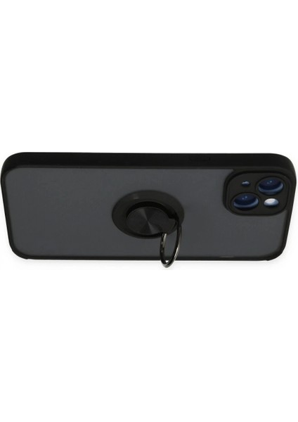 Ieg iPhone 14 Kılıf Montreal Yüzüklü Silikon Kapak - Siyah fırsatları