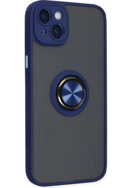 Ieg iPhone 14 Kılıf Montreal Yüzüklü Silikon Kapak - Lacivert fiyatları