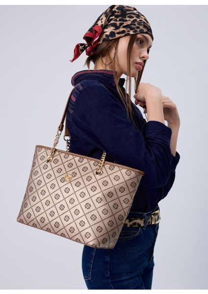 Altın Kadın Omuz Çantası 05FO25Y5029