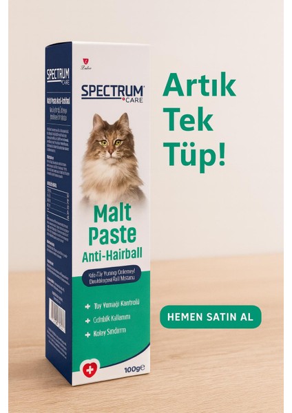 Spectrum Malt Paste Tüy Yumağı Kedi Macunu 100 gr fiyatları