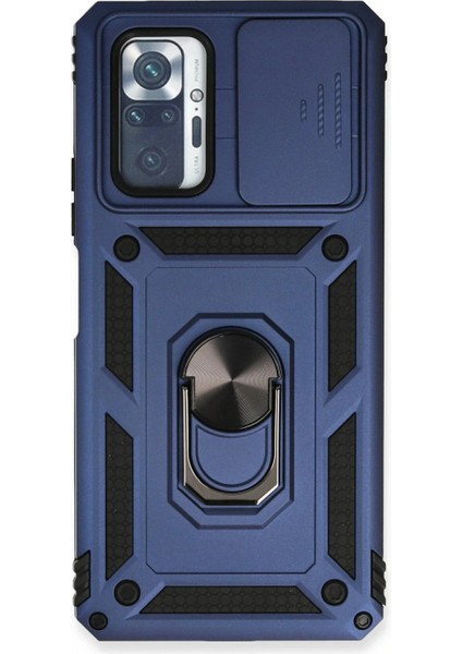 Ieg Xiaomi Redmi Note 10 Pro Kılıf Pars Lens Yüzüklü Silikon - Lacivert