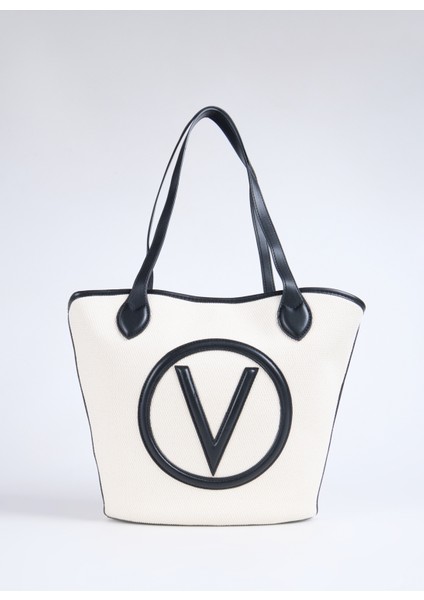 Beyaz - Siyah Kadın Omuz Çantası VBS7QO02CAN