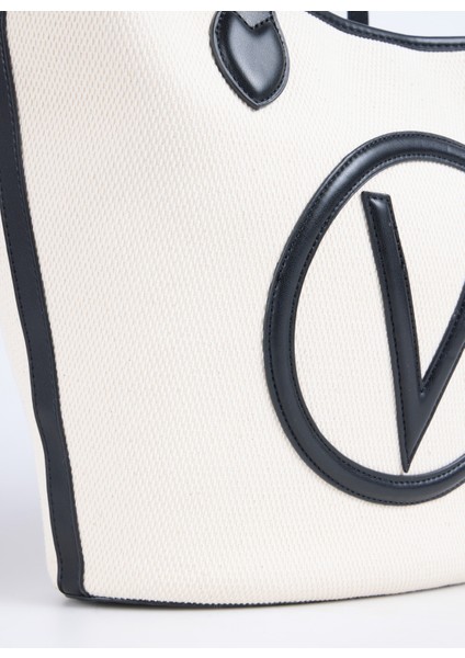 Beyaz - Siyah Kadın Omuz Çantası VBS7QO02CAN