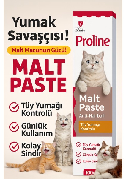 Pro Line Malt Paste Tüy Yumağı Önleyici Kedi Malt Yeni Ürün 100GR