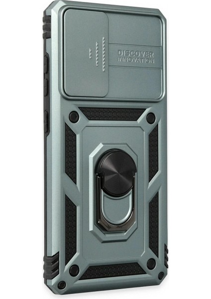 İEG Samsung Galaxy A52 Kılıf Pars Lens Yüzüklü Silikon - Yeşil fiyatları