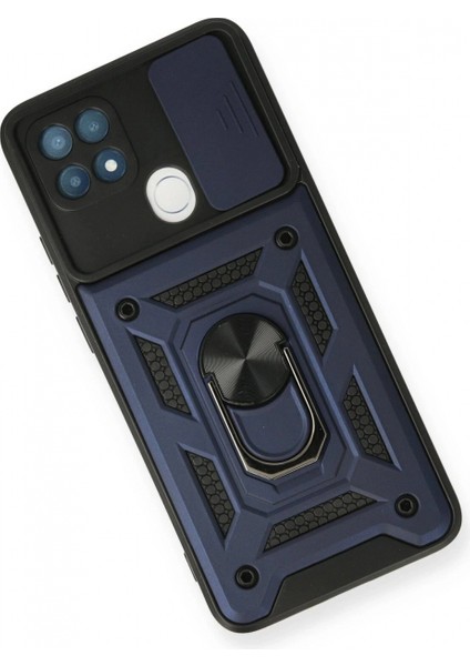 Ieg Oppo A15 Kılıf Pars Lens Yüzüklü Silikon - Lacivert modelleri