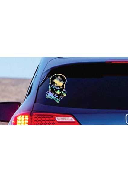 Hologramlı Janjanlı Atatürk Silüet Sticker - Ata Gazi Mustafa Kemal Sticker - Araba Oto Motosiklet Karavan Sticker 03007 fiyatları
