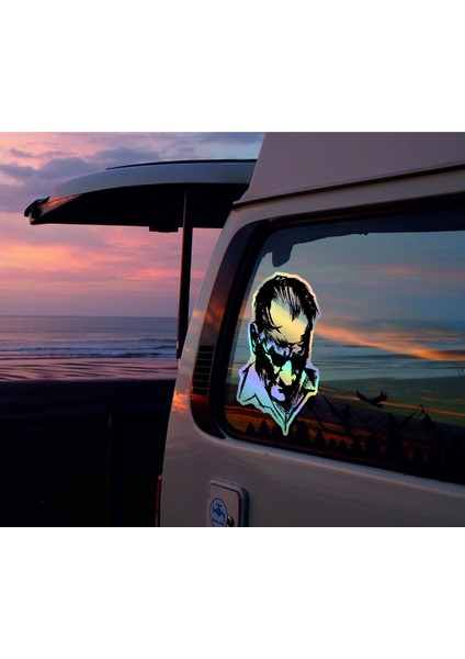 Hologramlı Janjanlı Atatürk Silüet Sticker - Ata Gazi Mustafa Kemal Sticker - Araba Oto Motosiklet Karavan Sticker 03007 fırsatları