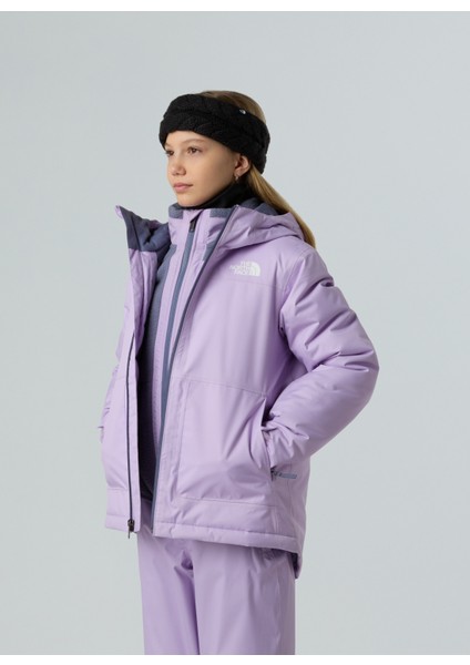 Lila Kız Çocuk Kayak Montu NF0A88UGQZI1-G Freedom Insulated Ja modelleri