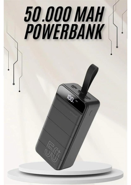 Ieg Powerbank Çoklu Şarj Girişi 50.000 Mah Taşınabilir Dijital Göstergeli fiyatları