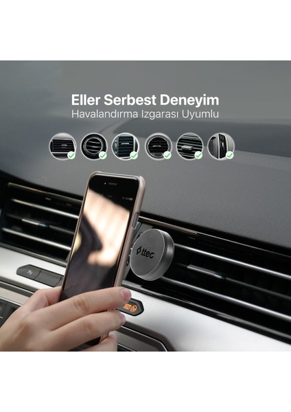 EasyDrive Go Manyetik 360° Döner Başlıklı Araç İçi Telefon Tutucu 2TT11 – Tüm Telefonlarla Uyumlu fırsatları