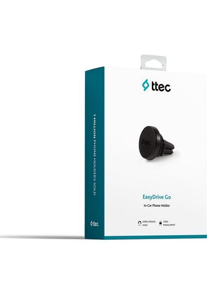 EasyDrive Go Manyetik 360° Döner Başlıklı Araç İçi Telefon Tutucu 2TT11 – Tüm Telefonlarla Uyumlu