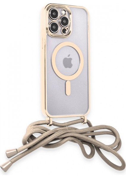 Ieg iPhone 12 Pro Max Kılıf Divo Lazer Askılı Magsafe Kapak - Gold fiyatları