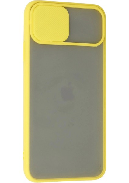 Ieg iPhone 11 Pro Kılıf Palm Buzlu Kamera Sürgülü Silikon - Sarı modelleri