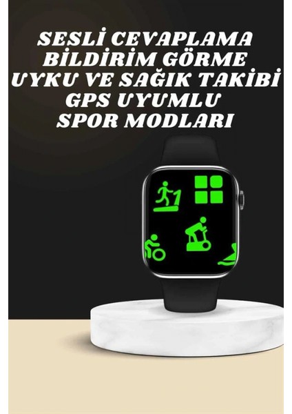 Ieg Akıllı Saat Wireless Şarj Yüksek Çözünürlüklü Müzik Dinleme Sesli Cevaplama fırsatları