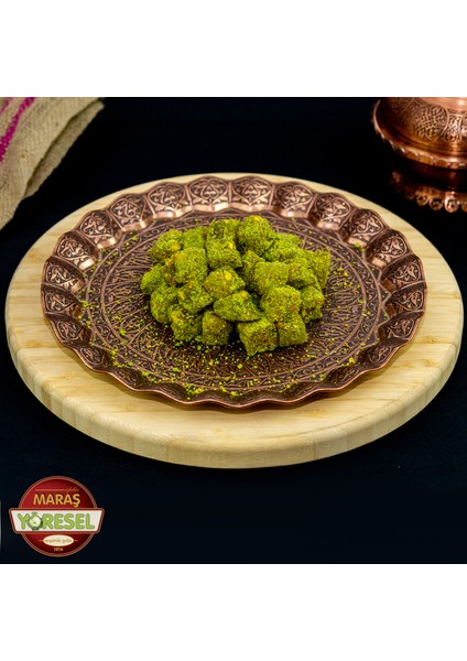 Toz Fıstıklı Çifte Kavrulmuş Lokum (500 Gr)