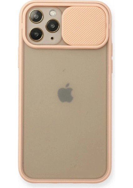 Ieg iPhone 11 Pro Kılıf Palm Buzlu Kamera Sürgülü Silikon - Pembe